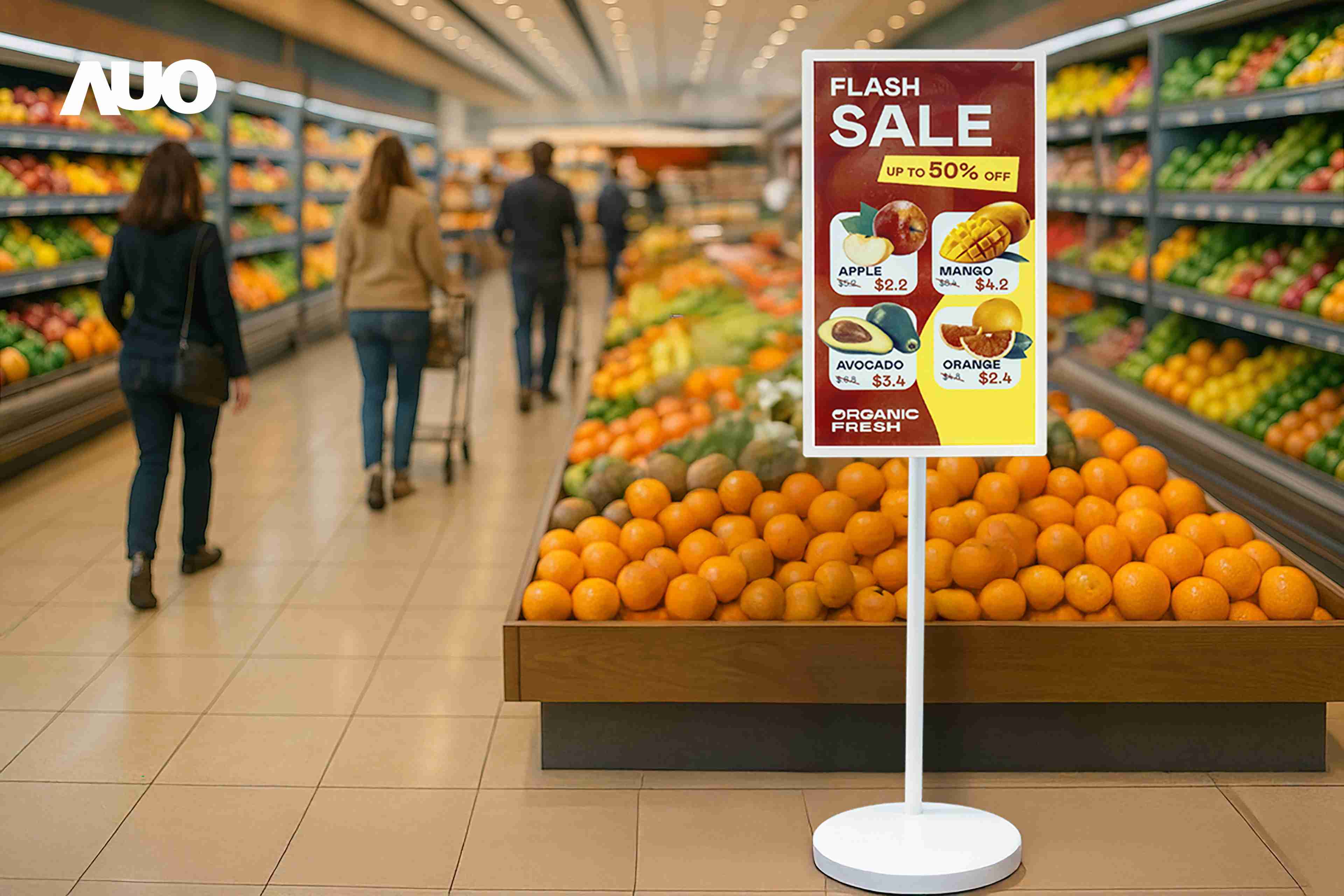 达擎首亮相低功耗、、、、全彩的〝aecoPost电子纸解决方案〞，，仅在更新画面时需要微量的电力驱动，，，无需布建电线的便捷设计，，，，使其可灵活应用、、、随意置放，，并可透过云端或行动装置app，，，轻松管理及排程广告内容，，，，晋升店头营销利器。。。。